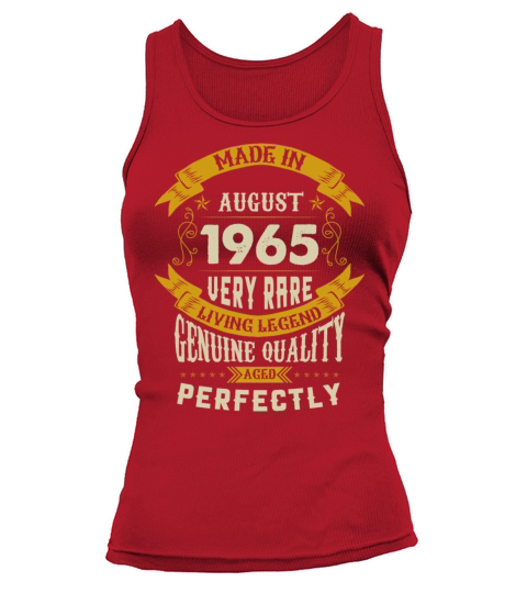 August 1965 Vintage Birthday Present Tank top Woman