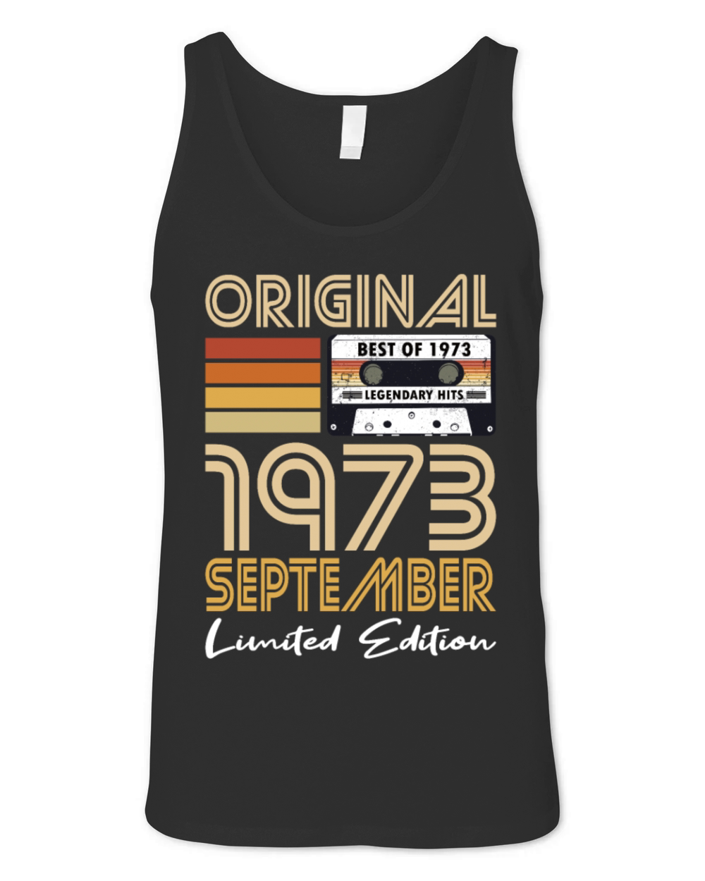 50th birthday september 1973 original 1973 Unisex Jersey Tank