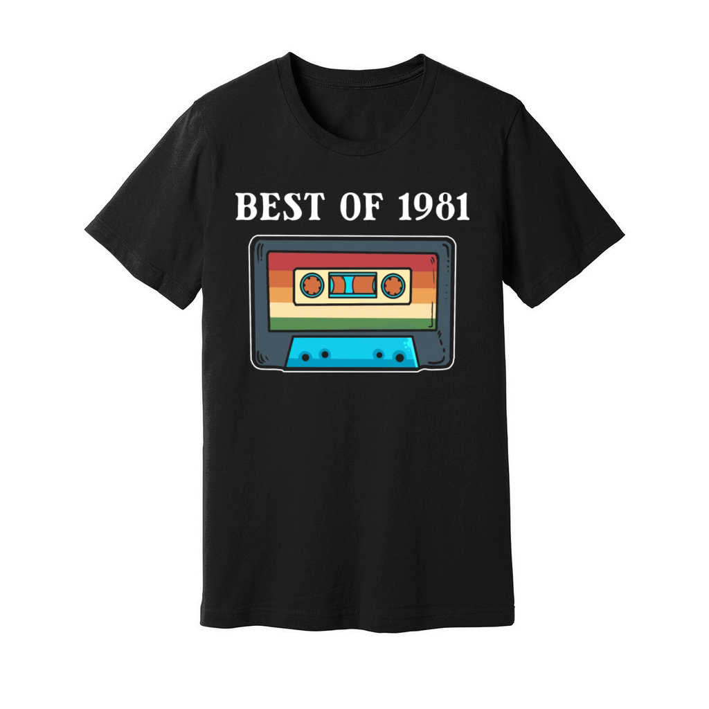 Best of 1981 Music Lover Gift Unisex Jersey Tee