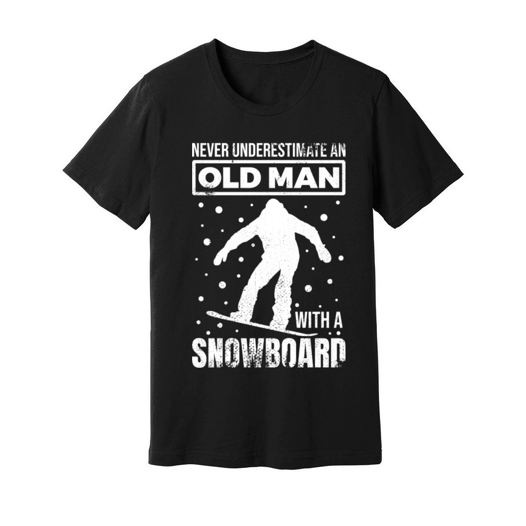 Old Snowboarder Grandpa Unisex Jersey Tee