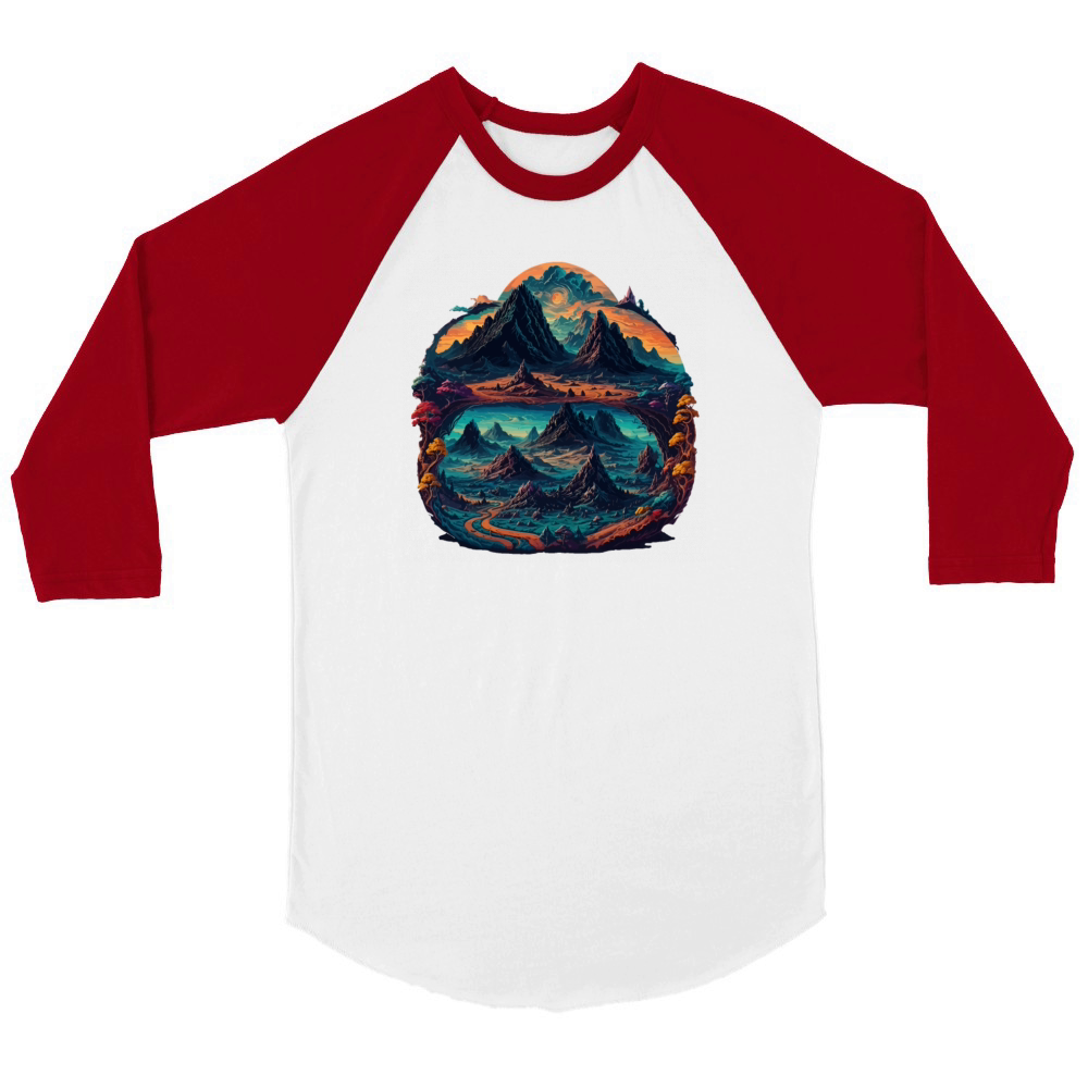 Psychedelic mystical illustration Unisex ¾ sleeve Raglan T-shirt
