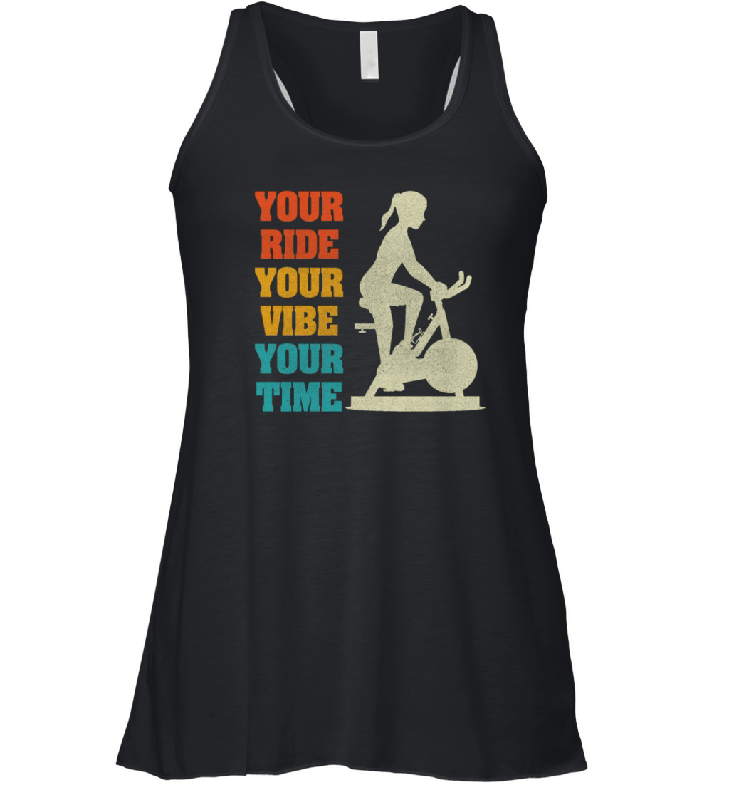 Your Ride Your Vibe Your Time Spinning Women's Flowy Tank Top