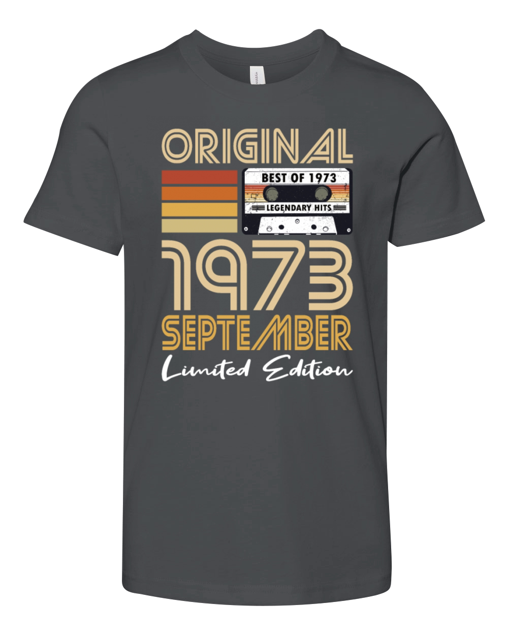 50th birthday september 1973 original 1973 Youth Unisex Jersey Tee