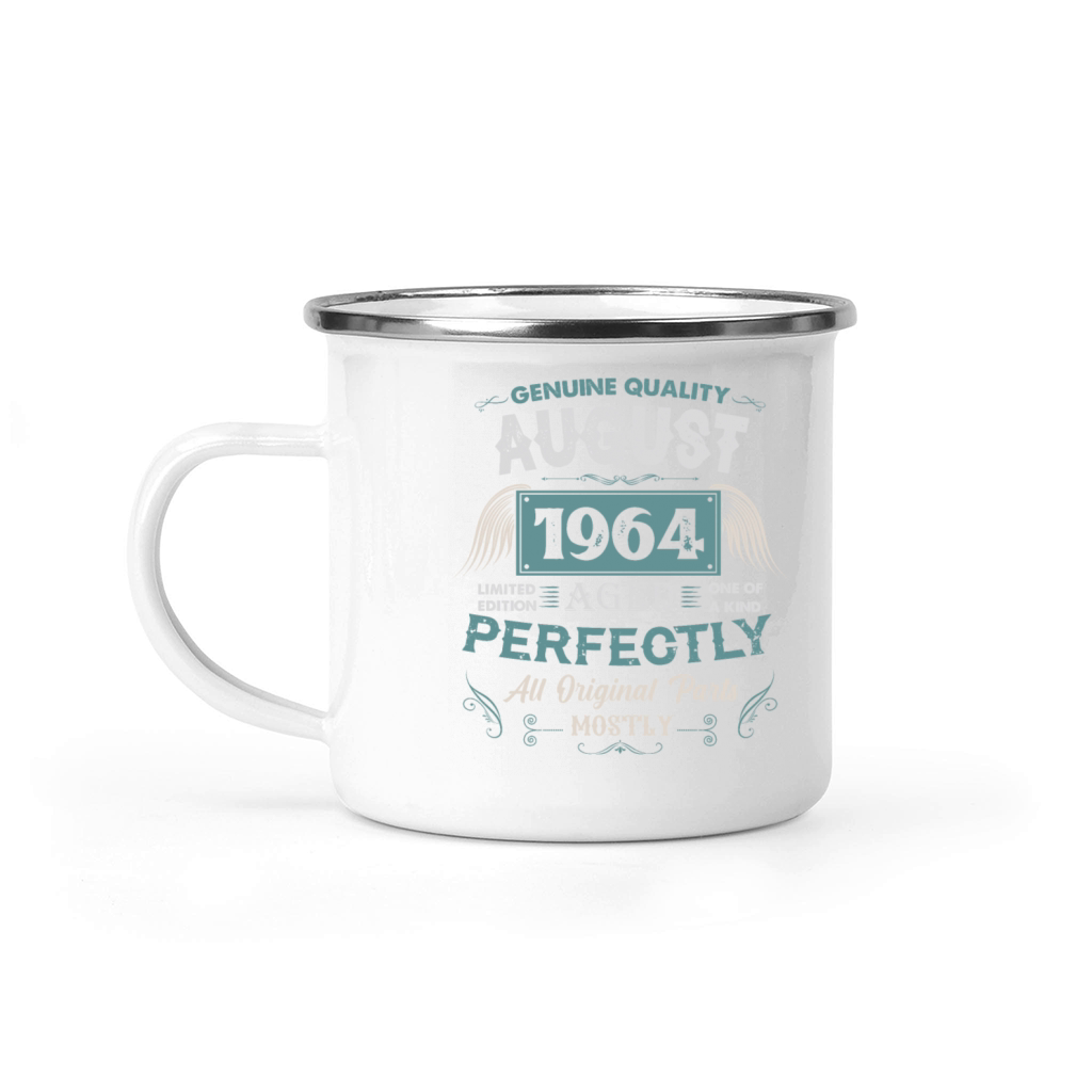 August 1964 Vintage Birthday Present Camping Mug