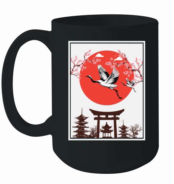 Vintage Retro Japanese Art Style Japan Lover Ceramic Mug