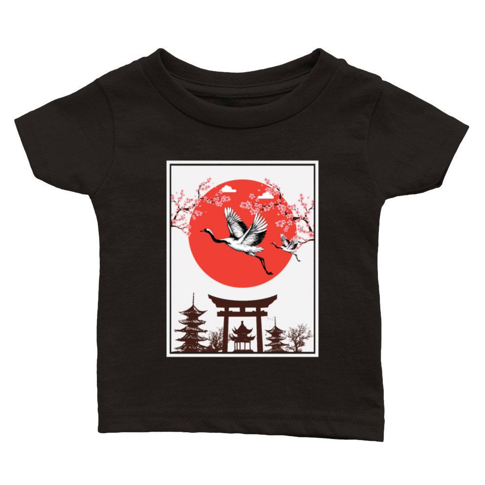 Vintage Retro Japanese Art Style Japan Lover Classic Baby Crewneck T-shirt