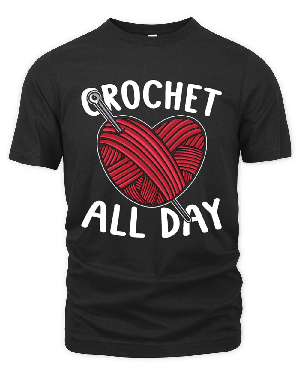 Crocheting Crochet All Day Knitting Crochet Lover Organic Unisex T-shirt
