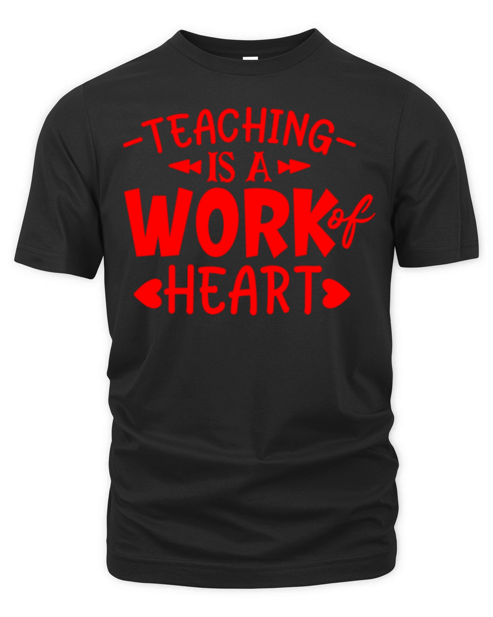 Red Quote Teaching It A Work Of Heart Organic Unisex T-shirt