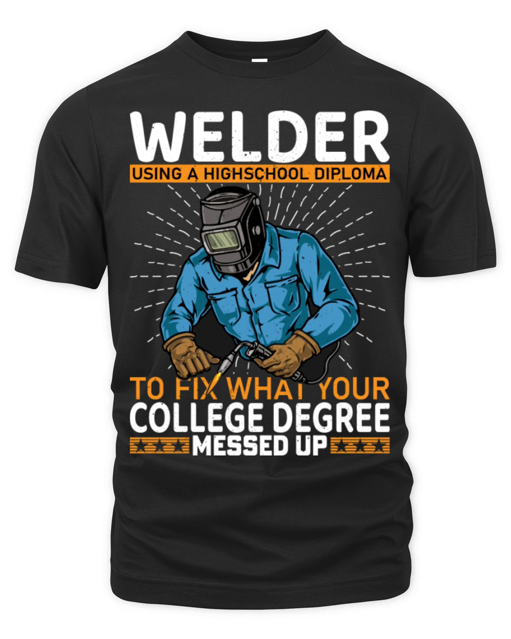 Vector welder using a high school to fix what your Organic Unisex T-shirt
