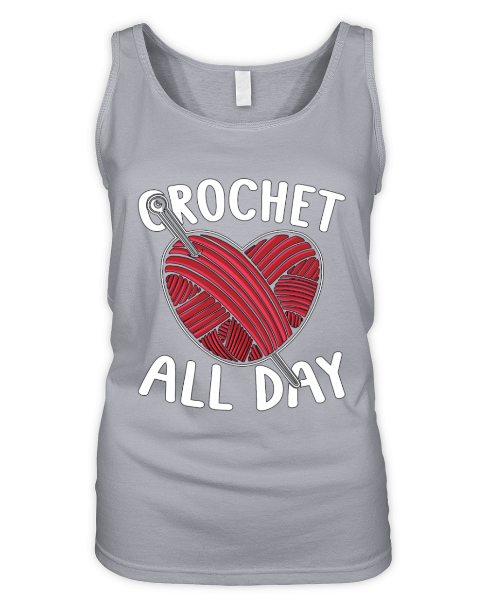 Crocheting Crochet All Day Knitting Crochet Lover Organic Women's Tank Top