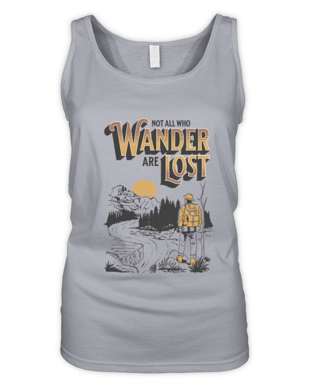 Not all who wander are lost Organic Women's Tank Top