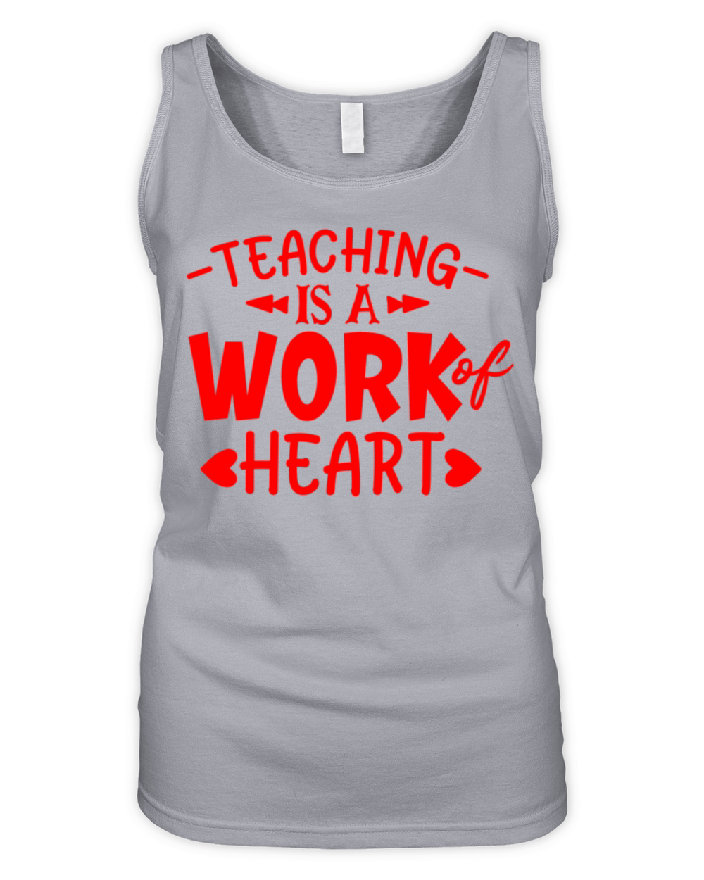 Red Quote Teaching It A Work Of Heart Organic Women's Tank Top