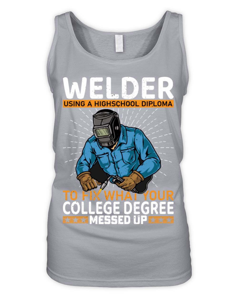 Vector welder using a high school to fix what your Organic Women's Tank Top