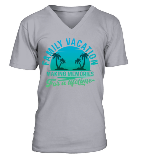 Summer Family Vacation Making Memories V-Neck T-shirt