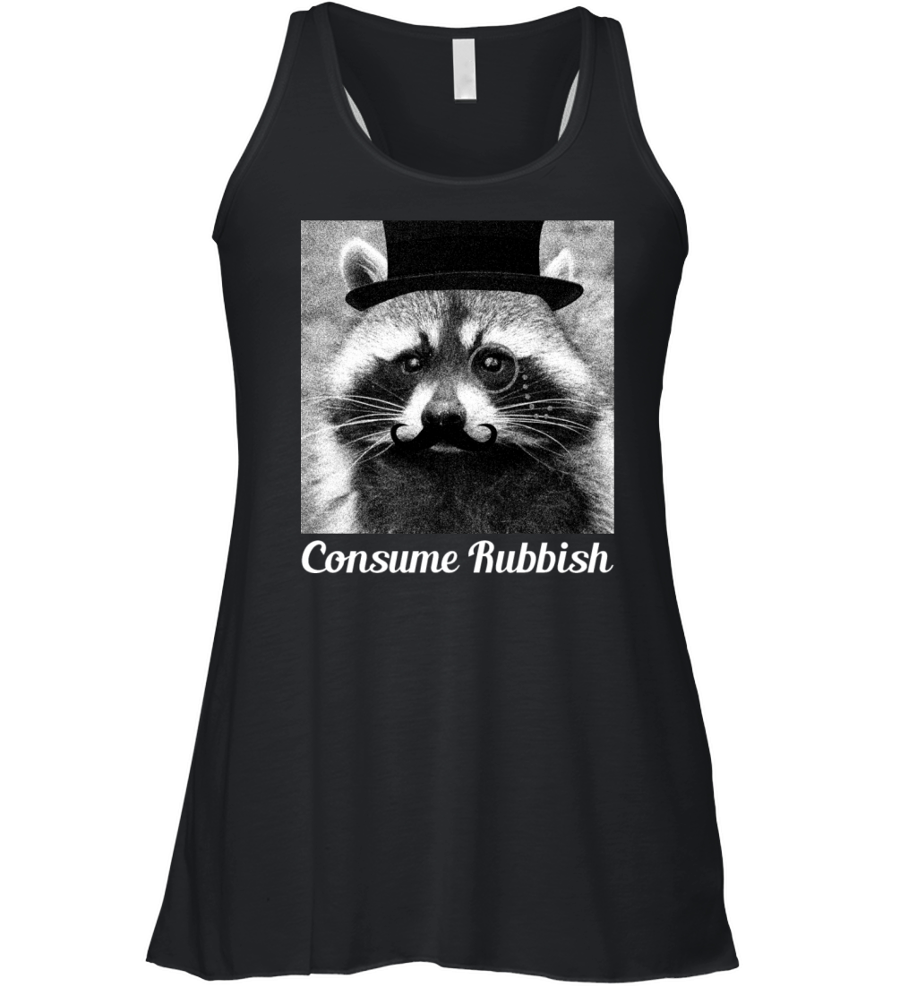 Consume Rubbish Raccoon Women's Flowy Tank Top