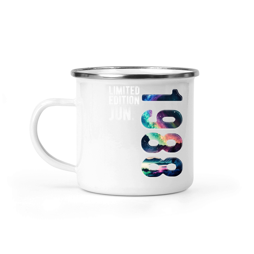 Limited Edition 1988 June Birthday Polar Lights Camping Mug