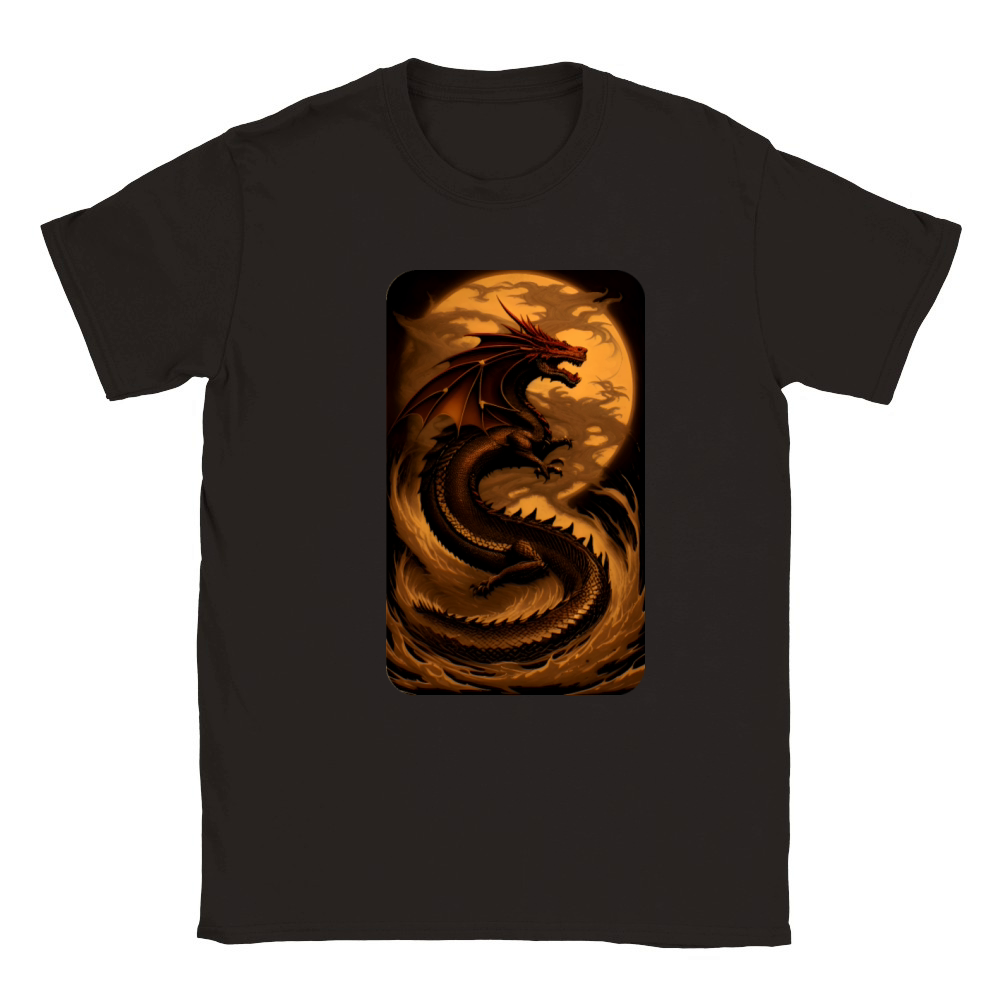 Vintage Dragon Art by Dreamscape Shirts Classic Kids Crewneck T-shirt