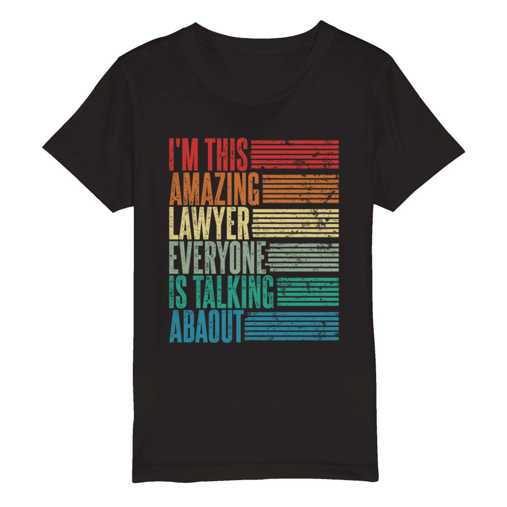 Vintage Lawyer Profession Gift Retro Organic Kids Crewneck T-shirt