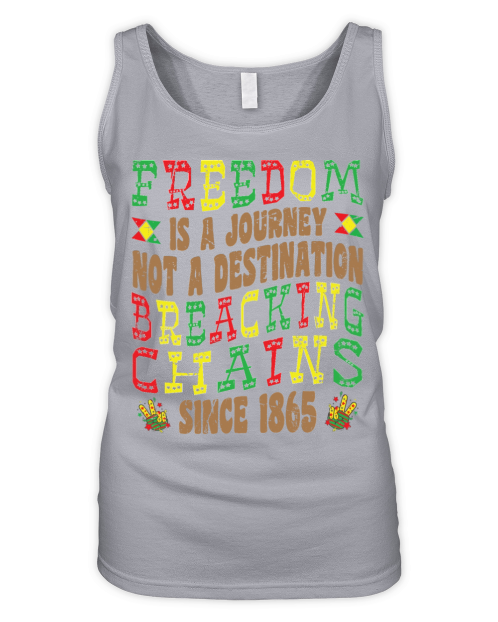 Breaking Chain Celebrate Juneteenth Black History Organic Women's Tank Top
