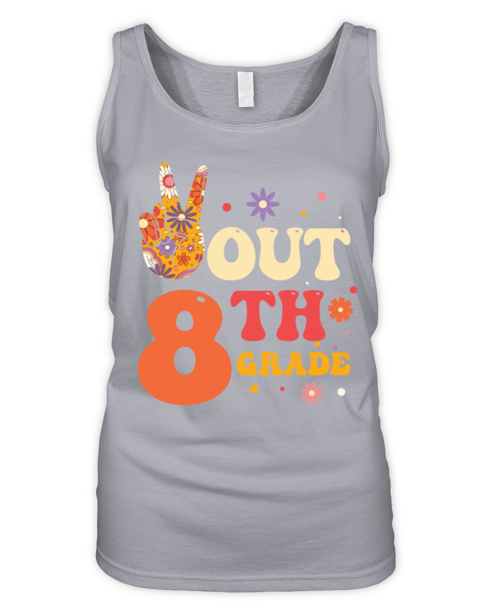 Peace Out 8th Grade Hippie Organic Women's Tank Top