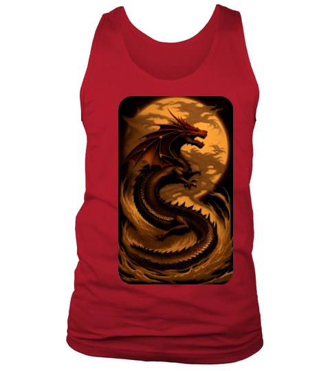 Vintage Dragon Art by Dreamscape Shirts Tank Top Unisex