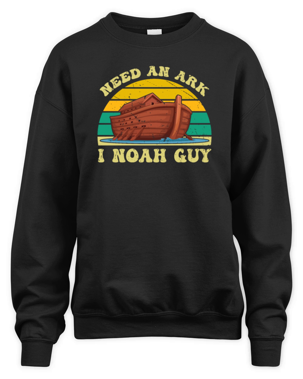 Retro Vintage Need An Ark I Noah Guy Christian Unisex Premium Crewneck Sweatshirt