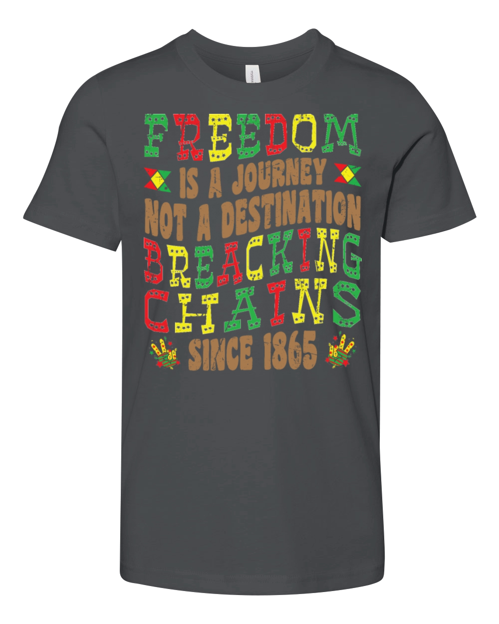 Breaking Chain Celebrate Juneteenth Black History Youth Unisex Jersey Tee