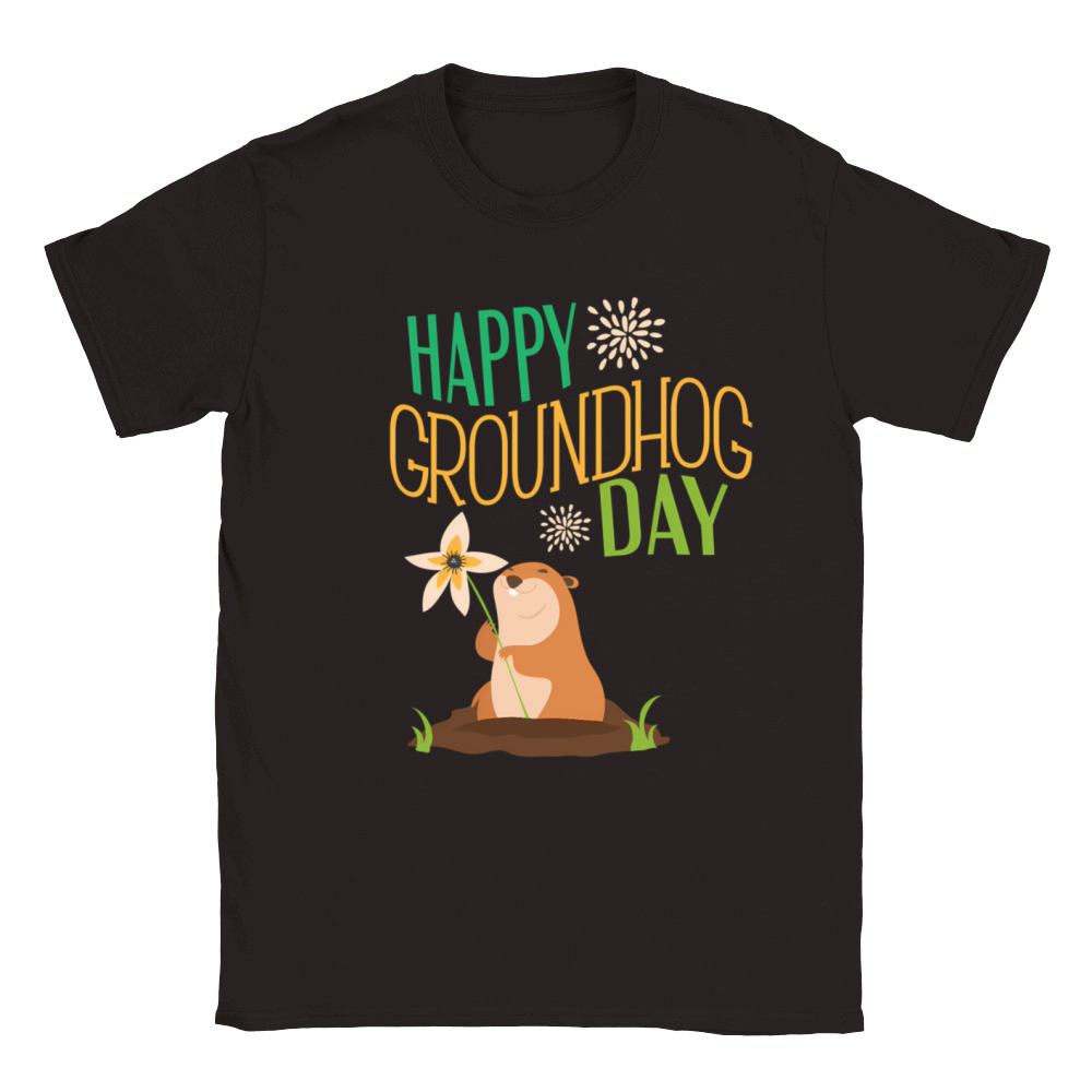 Groundhog Day 2021 Happy Ground Hog Classic Kids Crewneck T-shirt