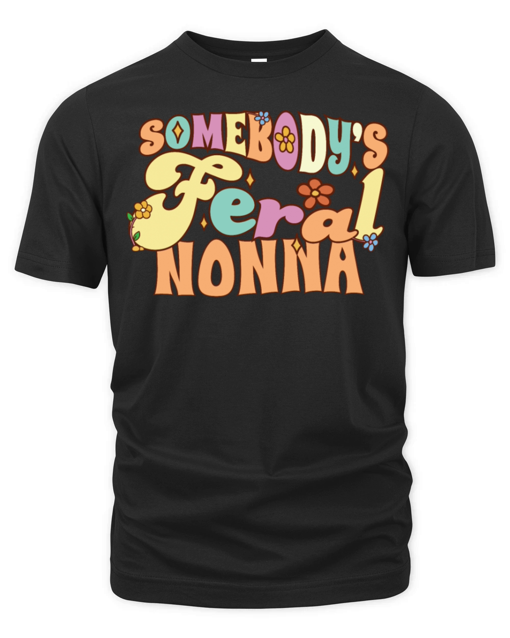 Somebodys Feral Nonna Italian Grandma Funny Organic Unisex T-shirt