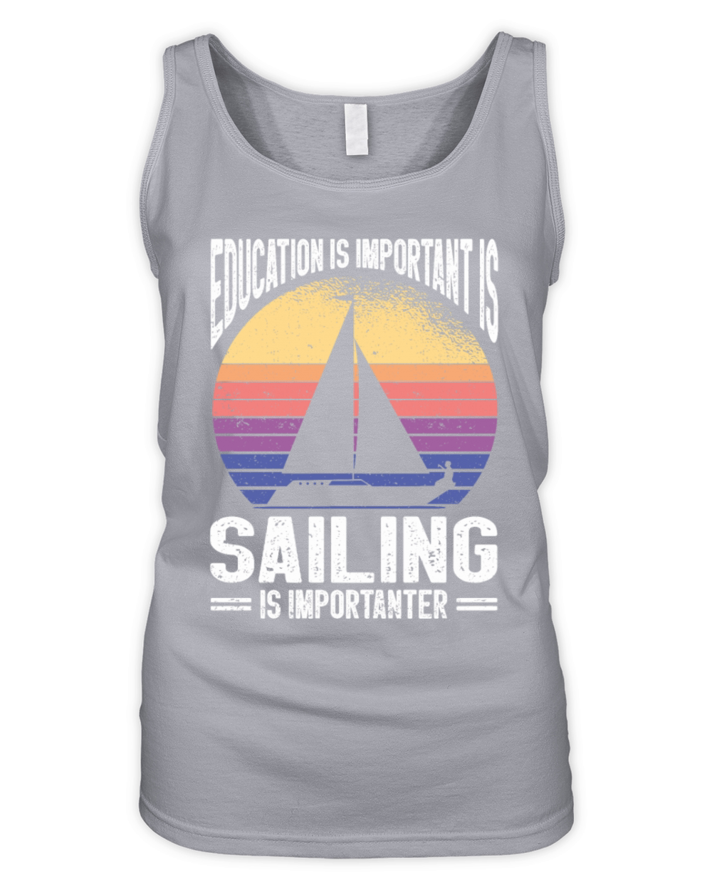 Sailing Gift Sailboat Boating Captain Best Sailor Organic Women's Tank Top