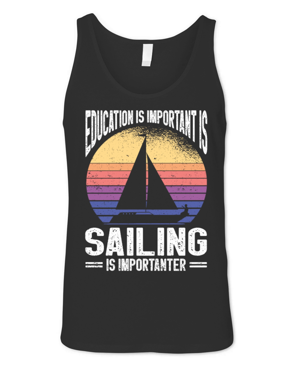 Sailing Gift Sailboat Boating Captain Best Sailor Unisex Jersey Tank