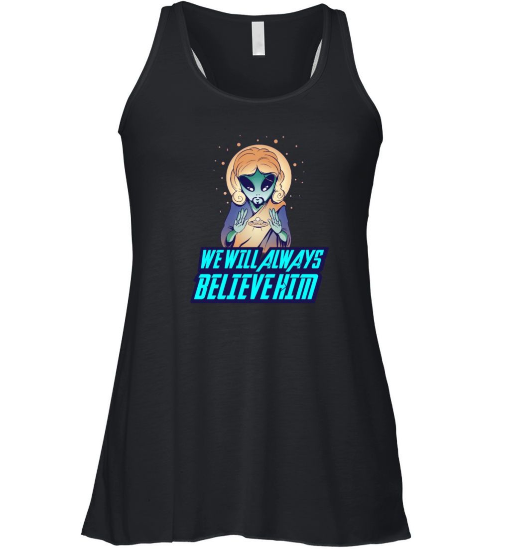 Christian Christianity Always Alien Jesus Women's Flowy Tank Top
