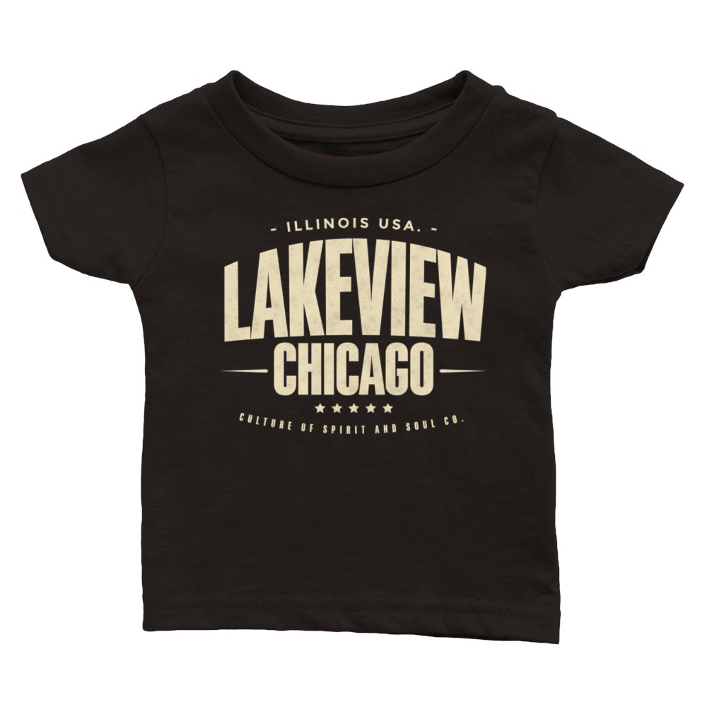 Lakeview Chicago Illinois IL Vintage Sports Classic Baby Crewneck T-shirt