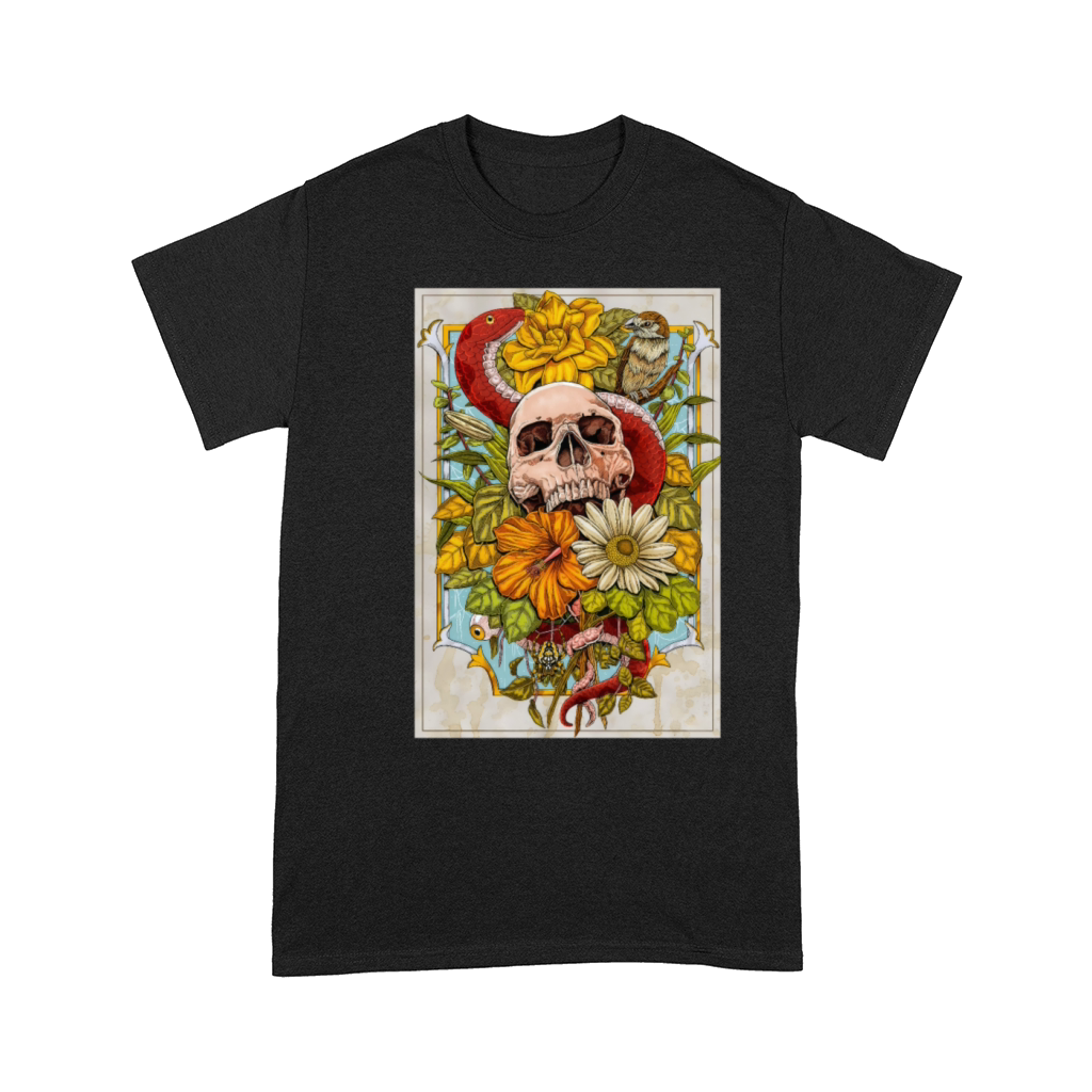 Flower Skull Skeleton Shirt Comfort T-shirt