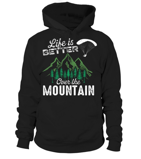 Paragliding Pilot Over Mountains Hoodie Unisex