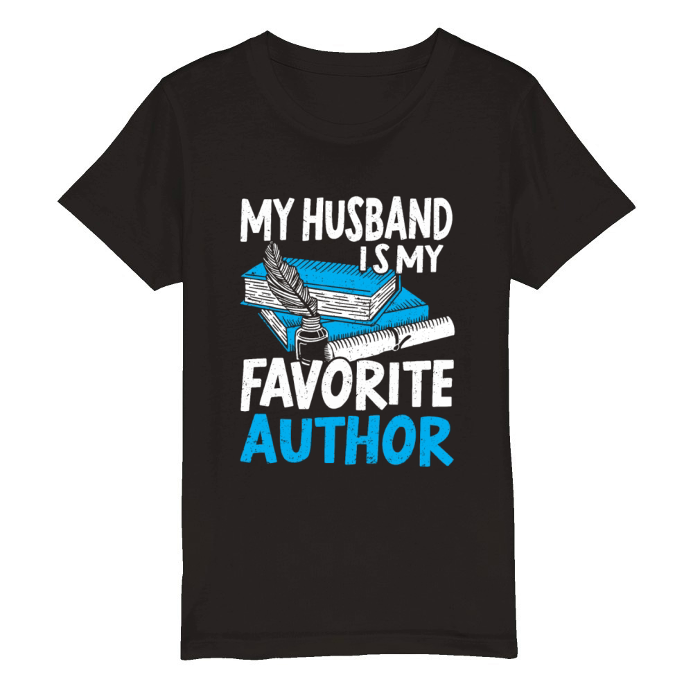 Author Gift Writing Quote Bookworm Author Organic Kids Crewneck T-shirt