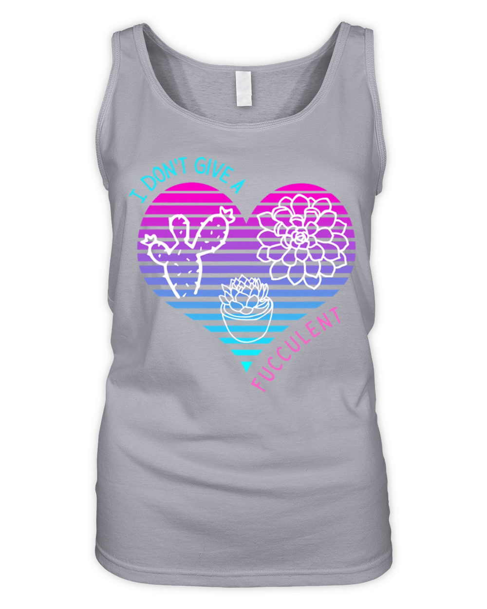 Retro Vaporwave Aesthetic Succulent Cactus Fucc Organic Women's Tank Top