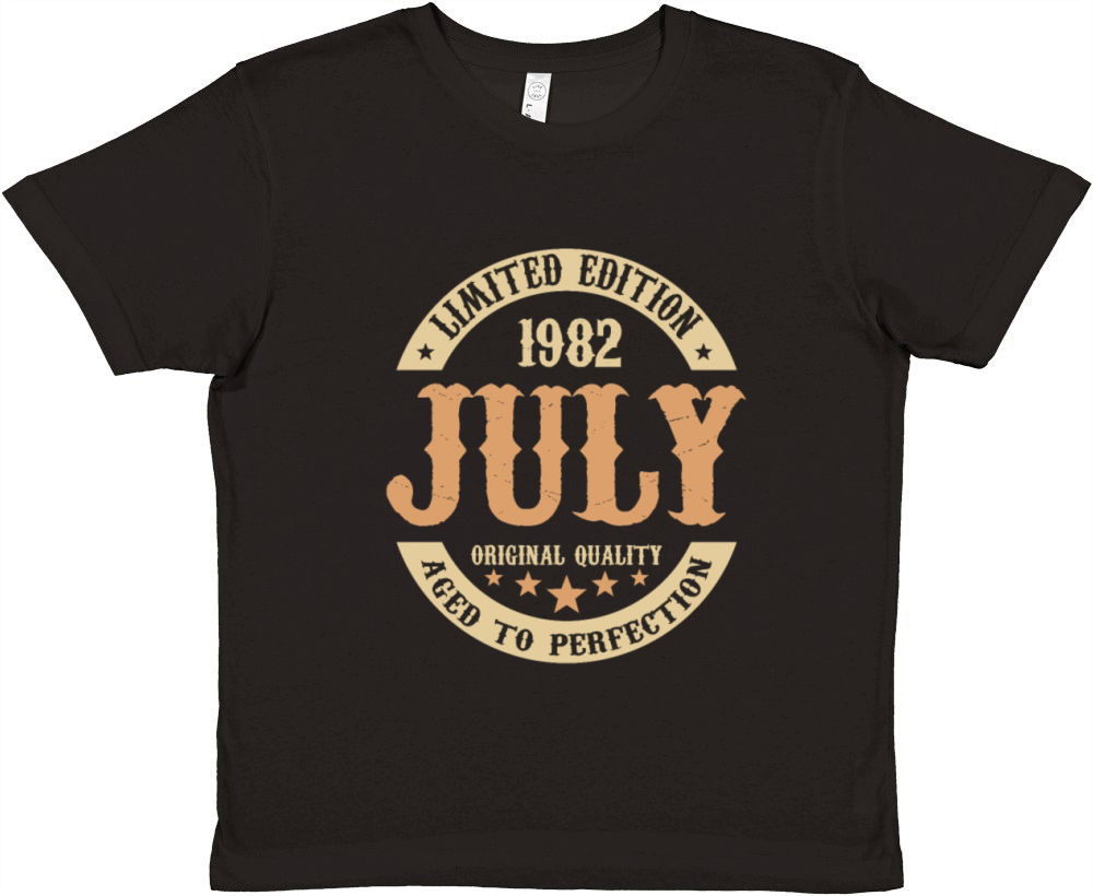 July 1982 Vintage Birthday Present Premium Kids Crewneck T-shirt