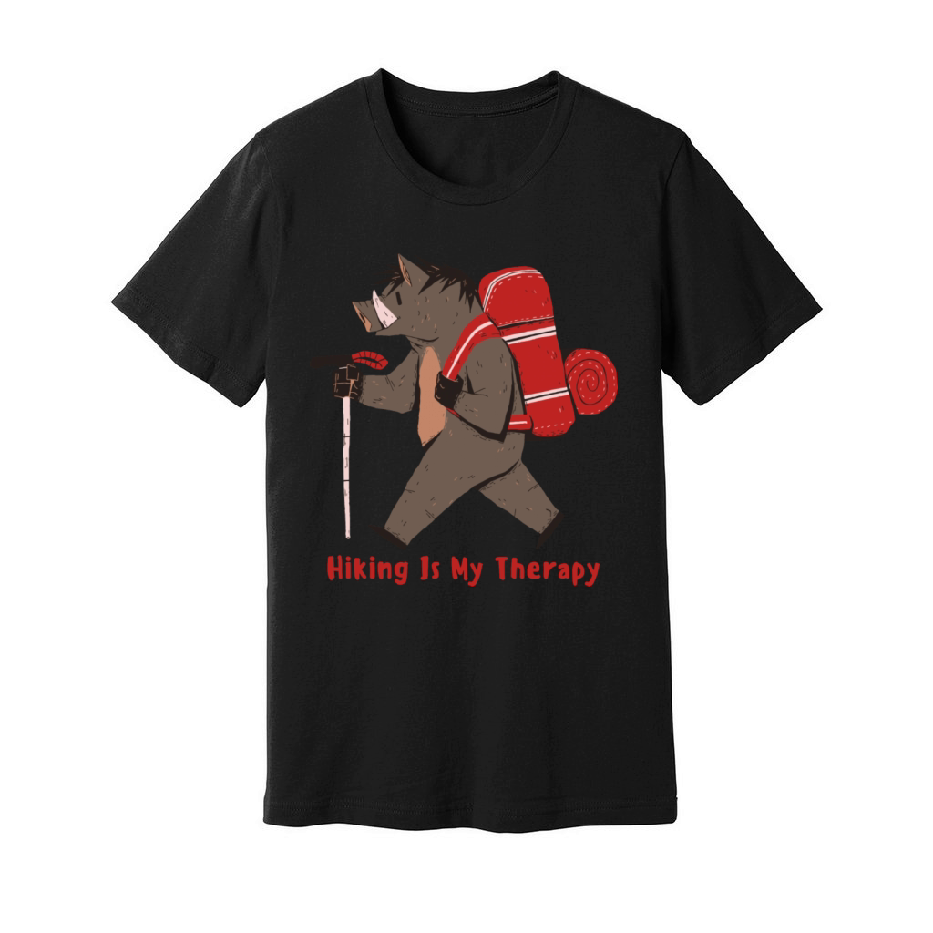 Hiking Is My Therapy Unisex Jersey Tee