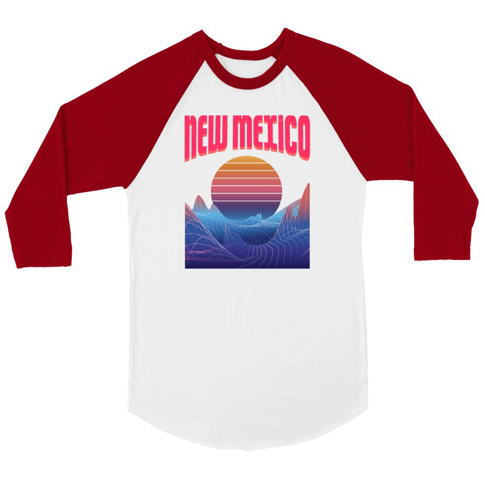 New Mexico Usa Staate Unisex ¾ sleeve Raglan T-shirt