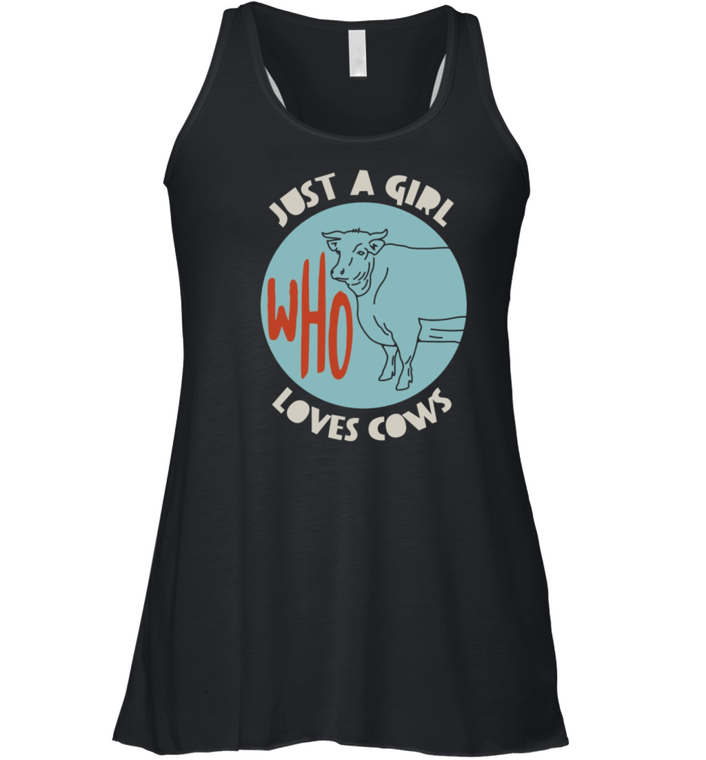 Womens Cowgirl Who Loves Cows Women's Flowy Tank Top
