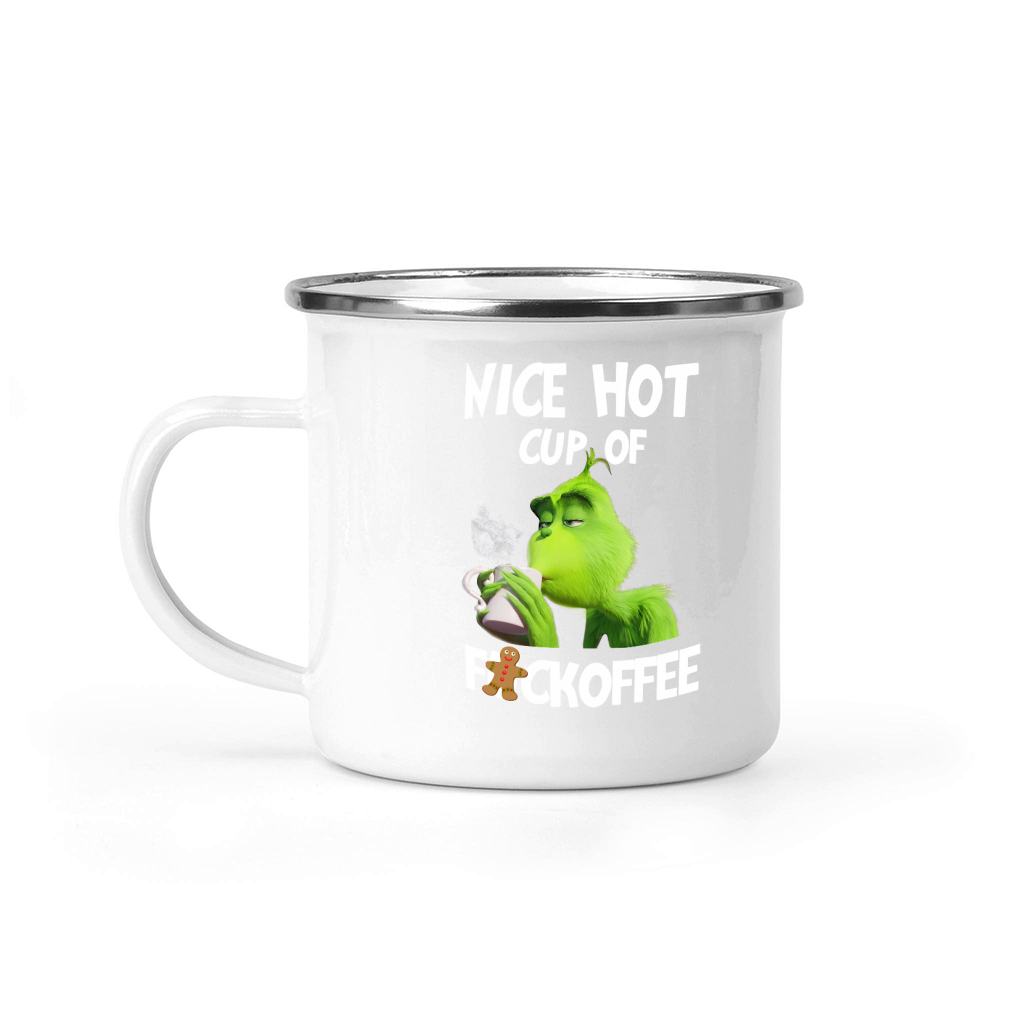 The Grinch Nice hot cup of fuckoffee Camping Mug