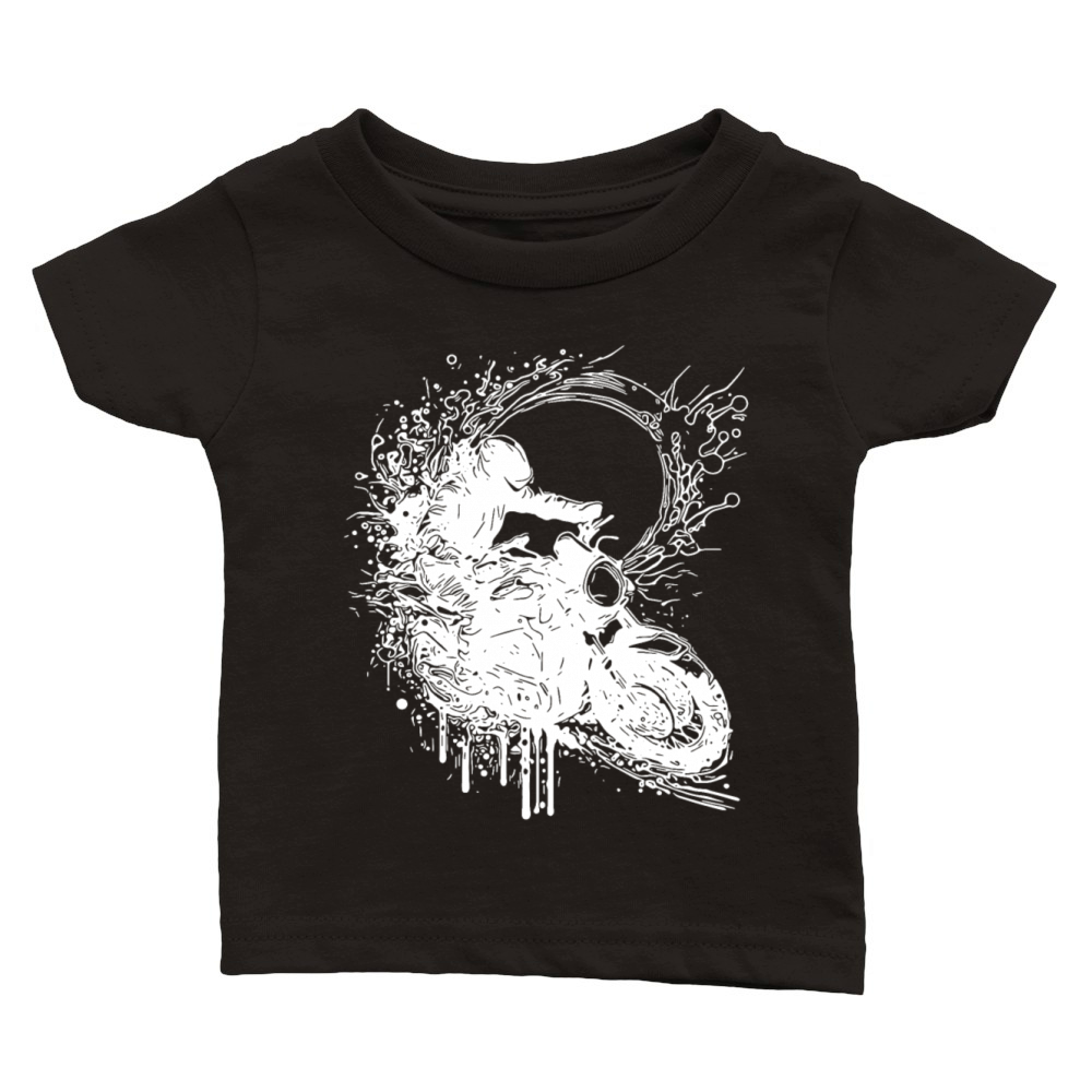 Motorcycle Racing Splash Jump Style Classic Baby Crewneck T-shirt