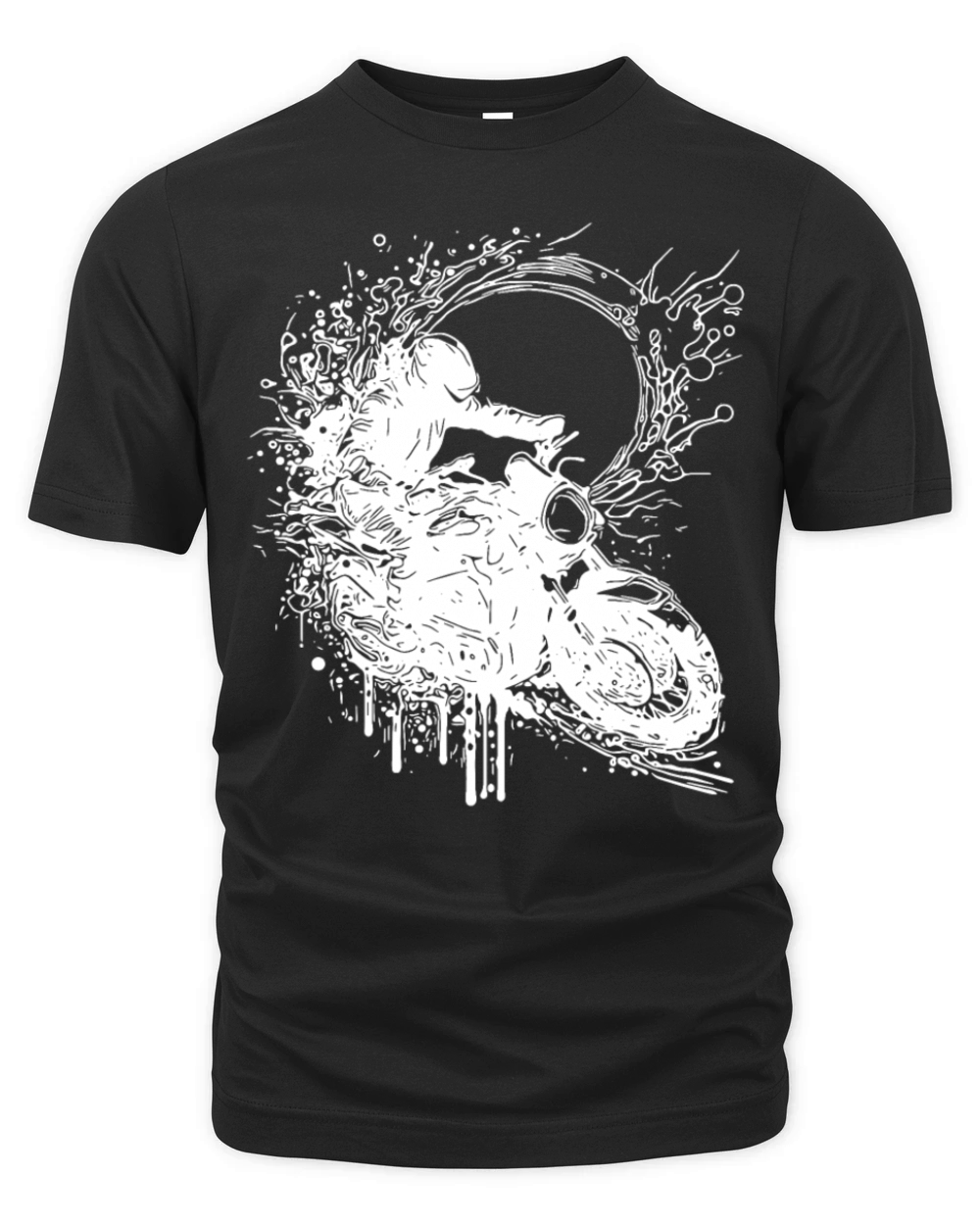Motorcycle Racing Splash Jump Style Organic Unisex T-shirt