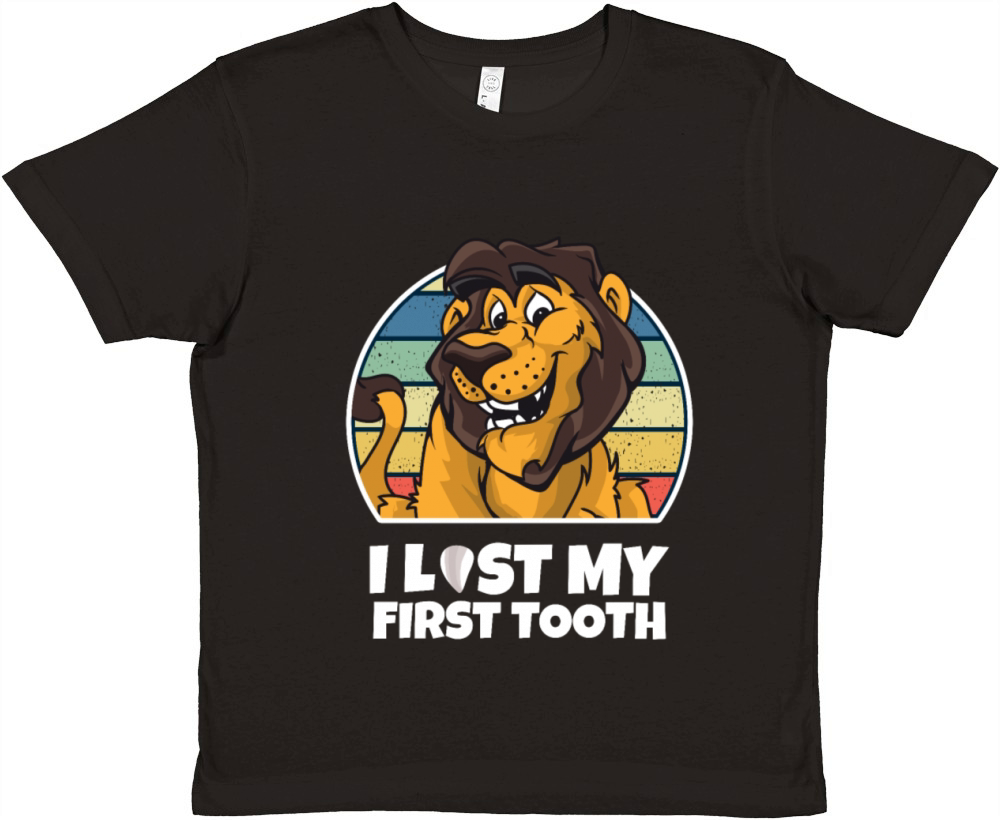 I Lost My First Tooth Lion Premium Kids Crewneck T-shirt