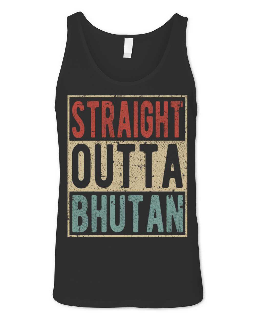 Straight outta Bhutan Unisex Jersey Tank