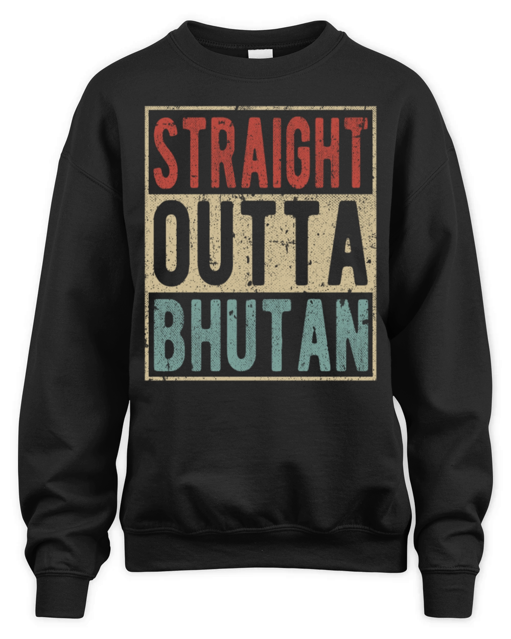 Straight outta Bhutan Unisex Premium Crewneck Sweatshirt