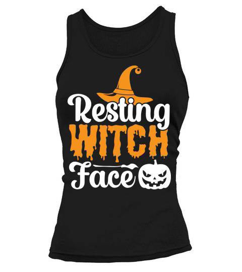Resting Witch Face Funny Witchy Halloween Costume Tank top Woman
