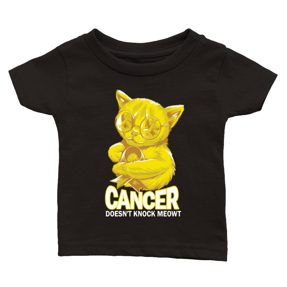 Cancer Doesnt Knock Bladder Cancer Classic Baby Crewneck T-shirt