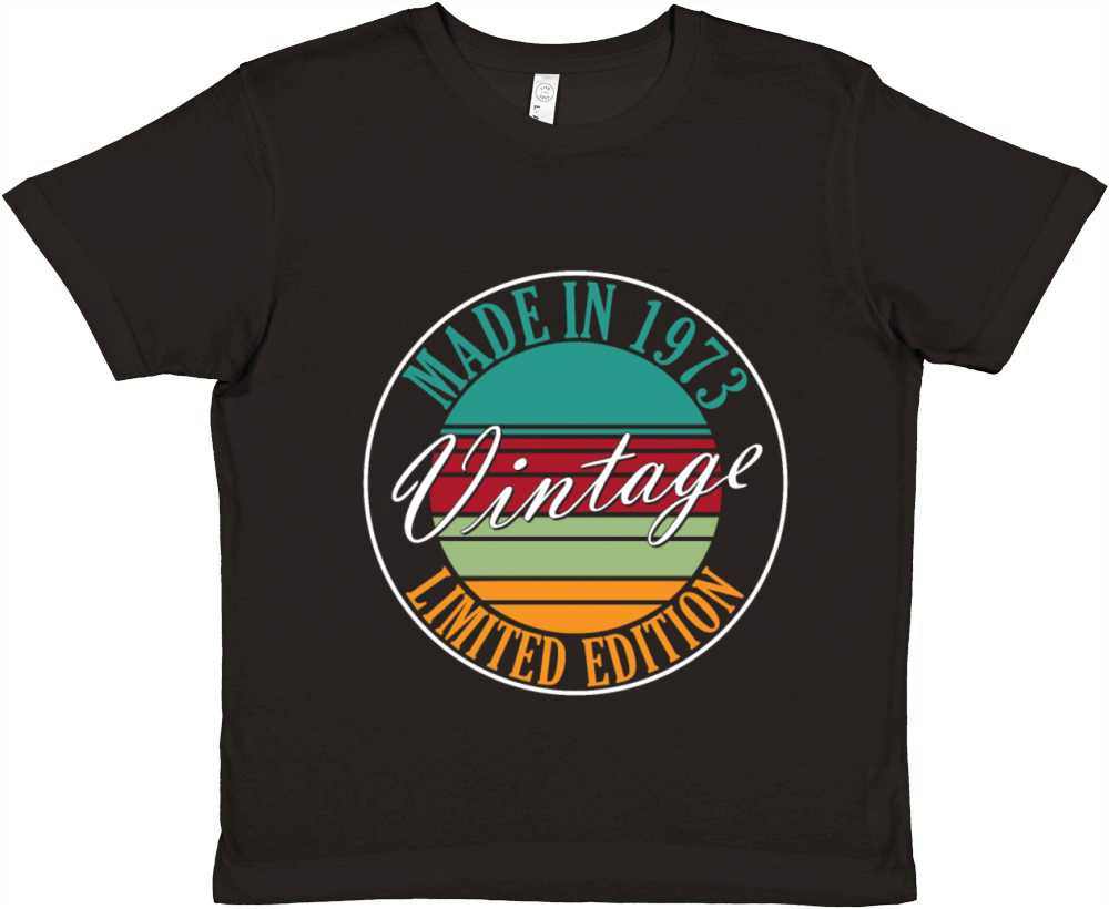 Made in 1973 vintage retro birthday Premium Kids Crewneck T-shirt